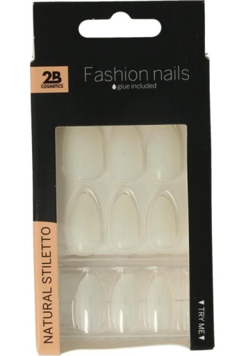 2B Nails natural stiletto (24 Stuks)