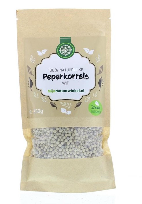 Mijnnatuurwinkel Peperkorrels wit (250 Gram)