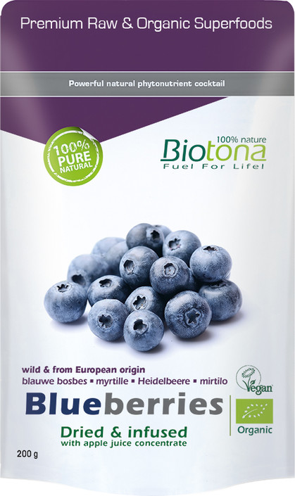 Biotona Blueberries dried infusion bio (200 Gram)