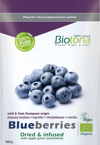 Biotona Blueberries dried infusion bio (200 Gram)