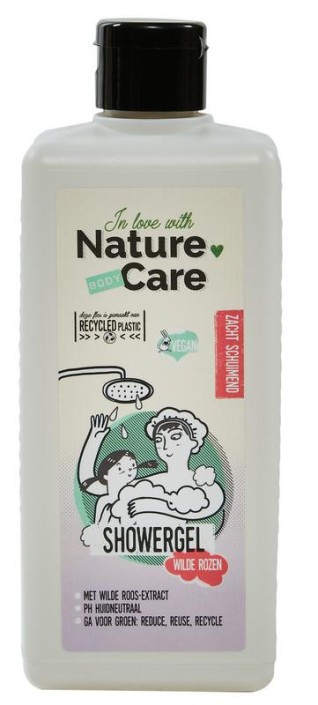 Nature Care Showergel wilde rozen (500 Milliliter)