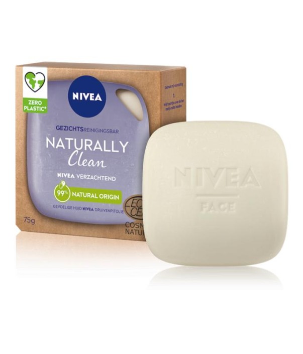 Nivea Naturally clean face bar verzachtend (75 Gram)