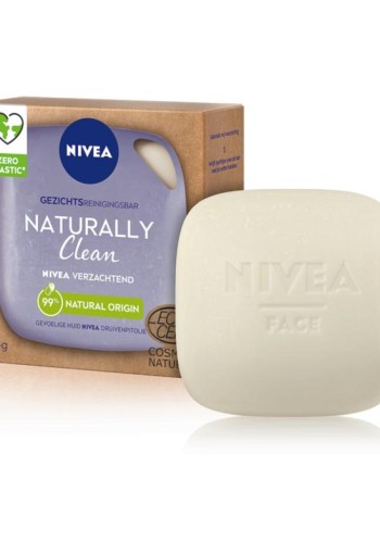 Nivea Naturally clean face bar verzachtend (75 Gram)