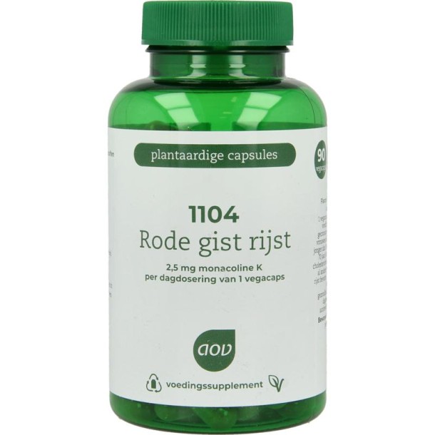 AOV 1104 Rode gist rijst extra (90 Vegetarische capsules)