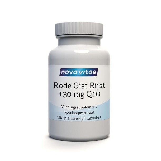 Nova Vitae Rode gist rijst + 30mg Q10 (180 Vegetarische capsules)