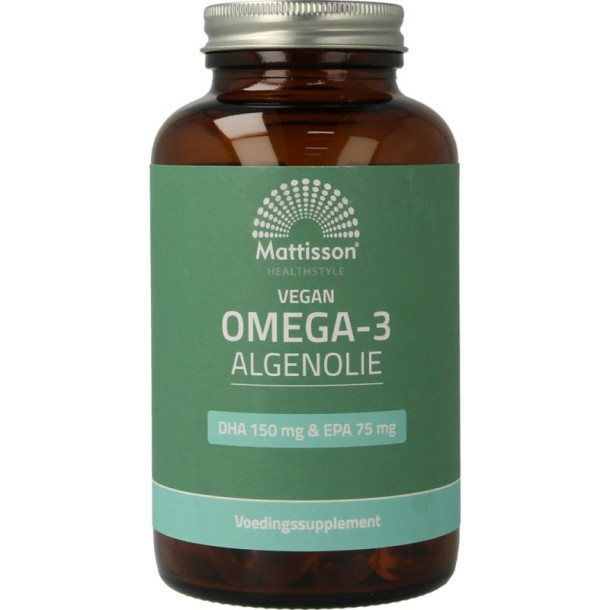 Mattisson Vegan omega 3 algenolie DHA 150mg EPA 75mg (180 Vegetarische capsules)