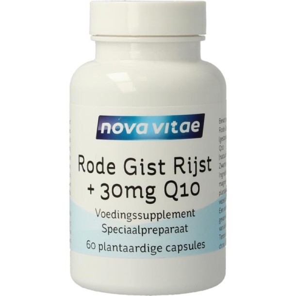 Nova Vitae Rode gist rijst + 30mg Q10 (60 Vegetarische capsules)