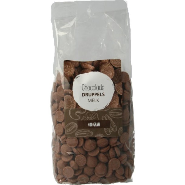 Mijnnatuurwinkel Chocolade druppels melk (400 Gram)