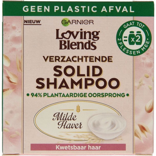 Garnier Loving blends solid shampoo milde haver (60 Gram)