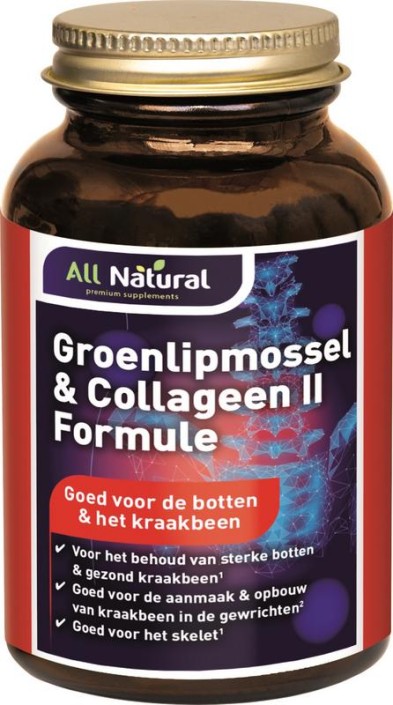 All Natural Groenlipmossel & collageen II formule (60 Tabletten)