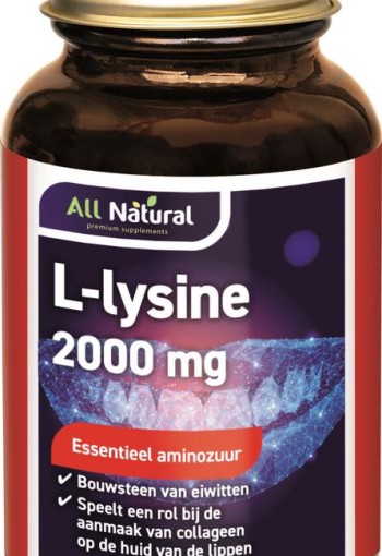 All Natural L-Lysine 2000mg (100 Tabletten)