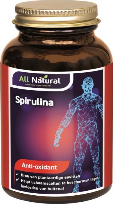 All Natural Spirulina 580mg (200 Tabletten)