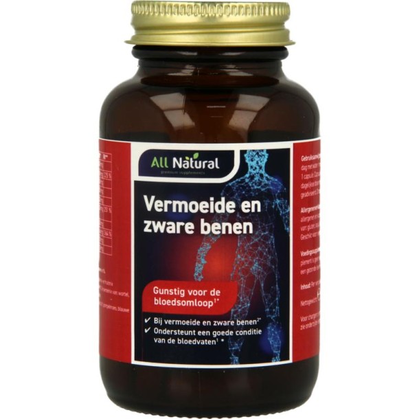 All Natural Vermoeide en zware benen (60 Vegetarische capsules)