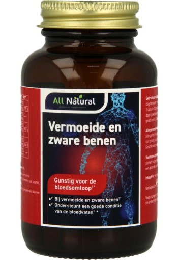 All Natural Vermoeide en zware benen (60 Vegetarische capsules)