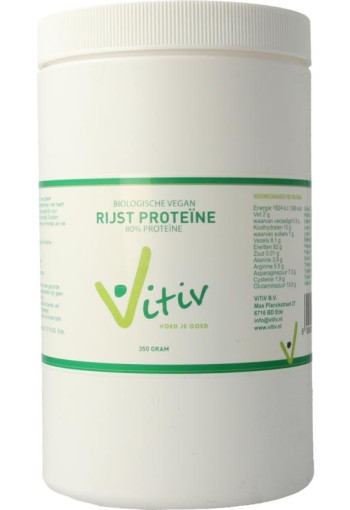 Vitiv Rijst proteine vegan bio (350 Gram)