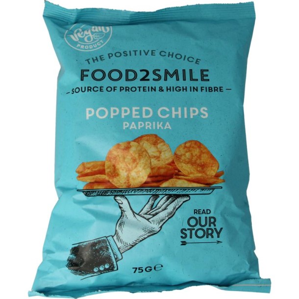 Food2Smile Popped chips paprika (75 Gram)