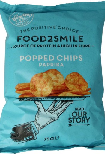 Food2Smile Popped chips paprika (75 Gram)