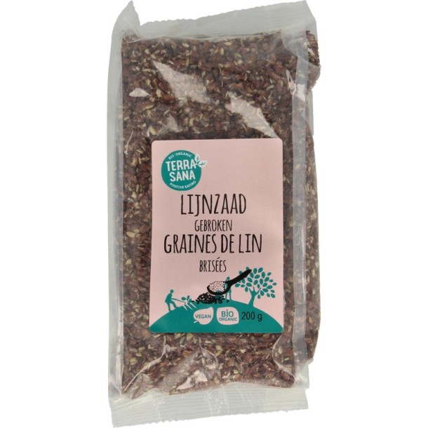 Terrasana Lijnzaad gebroken bio (200 Gram)