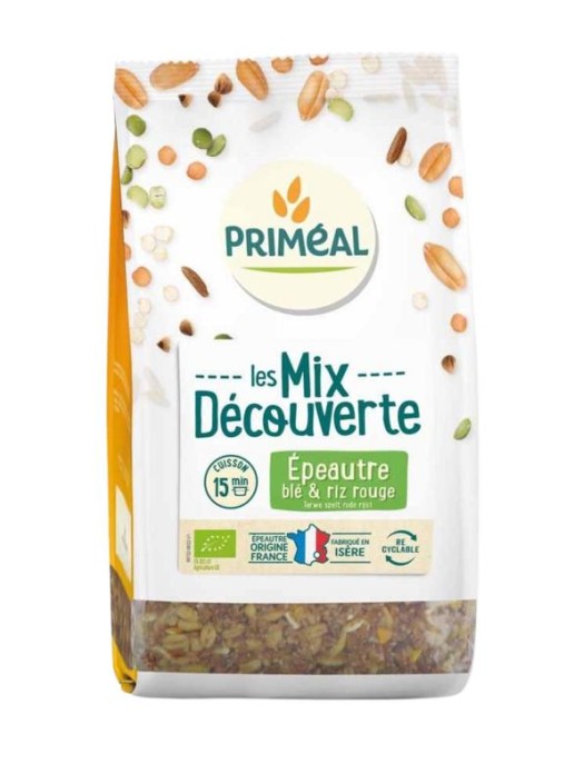 Primeal Granenmix tarwe spelt rode rijst bio (400 Gram)