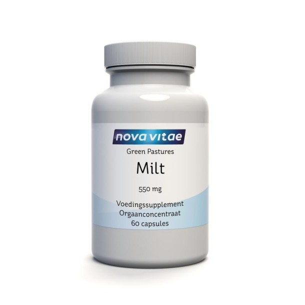 Nova Vitae Milt concentraat - glandular (60 Capsules)