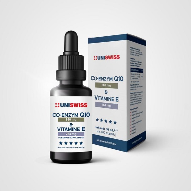 Uniswiss Co-Enzym Q10 en vitamine E (30 Milliliter)