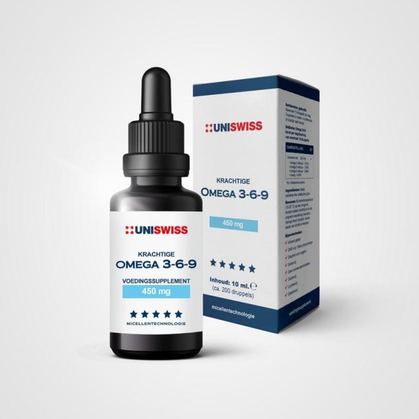 Uniswiss Omega 3-6-9 (wateroplosbaar) (10 Milliliter)