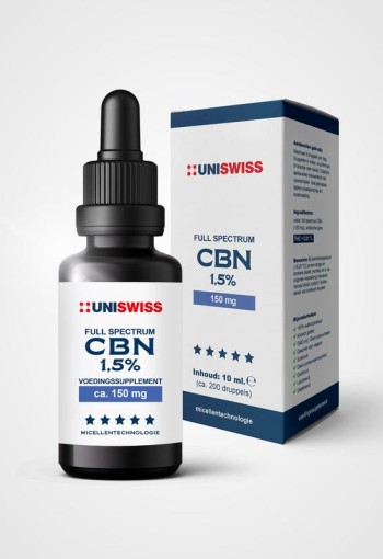 Uniswiss CBN full spectrum 1,5% (wateroplosbaar) (10 Milliliter)