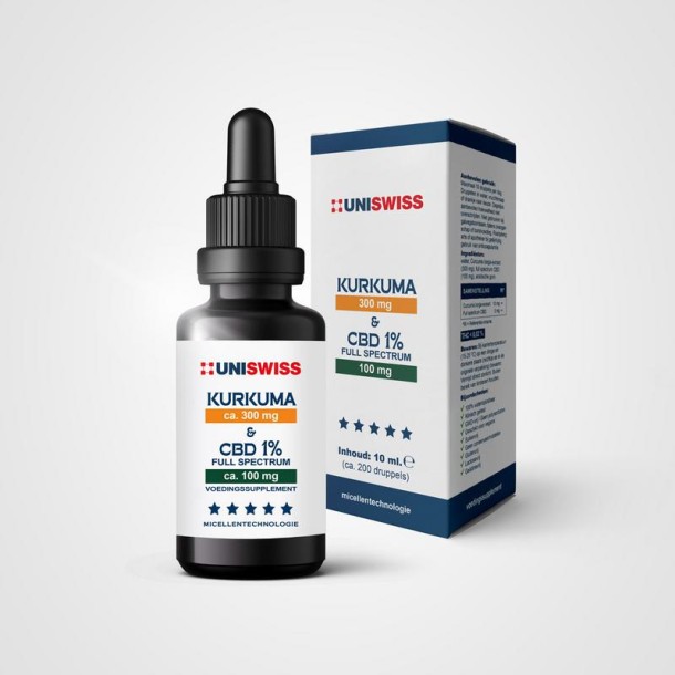 Uniswiss Kurkuma & CBD full spectrum 1% (10 Milliliter)