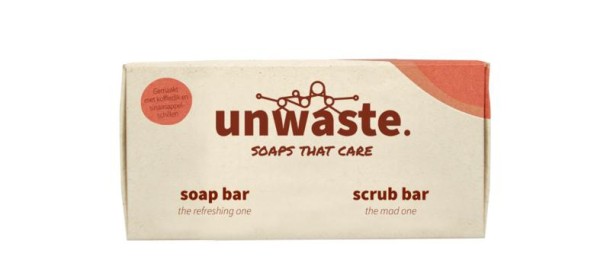 Unwaste Duopack soap bar & scrub bar (1 Stuks)