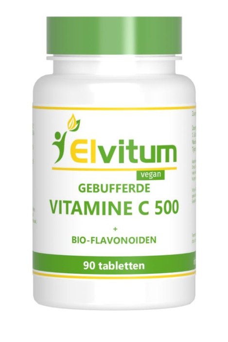 Elvitum Gebufferde vitamine C 500mg (90 Tabletten)