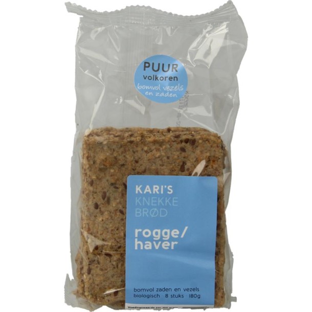 Kari's Crackers Knekkebrod rogge/haver bio (180 Gram)