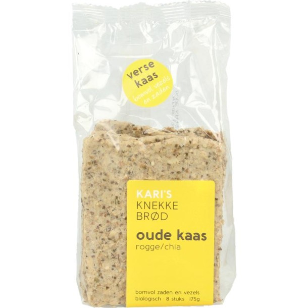 Kari's Crackers Knekkebrod oude kaas bio (175 Gram)