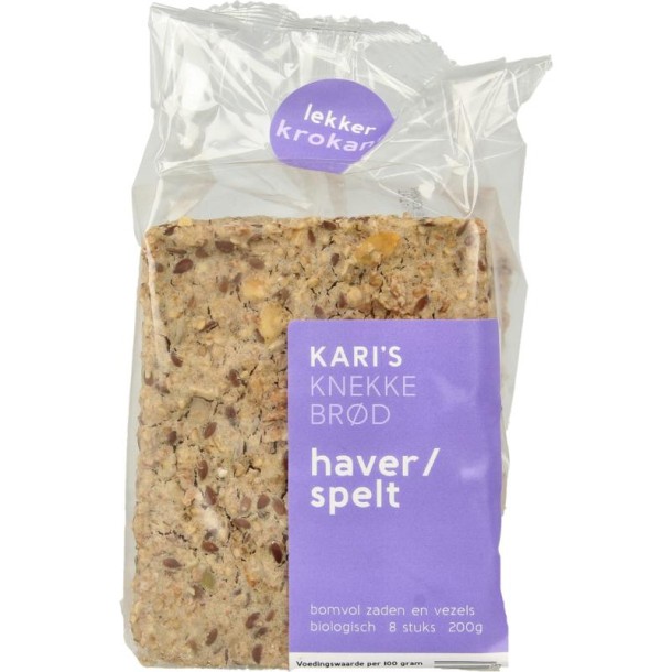 Kari's Crackers Knekkebrod haver/spelt bio (200 Gram)