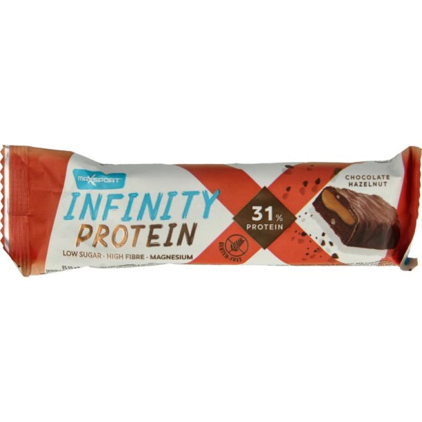 Maxsport Protein infinity reep chocolat-hazelnut (55 Gram)