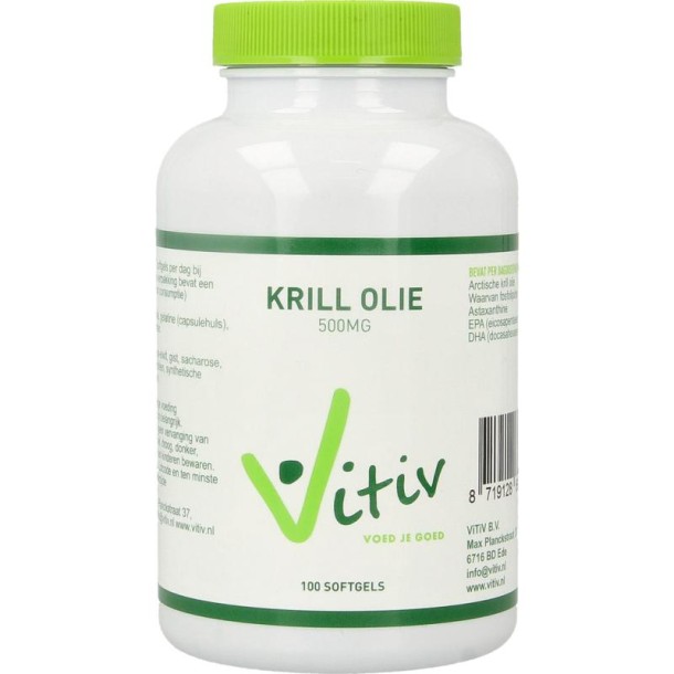 Vitiv Krillolie 500mg antartic (100 Softgels)