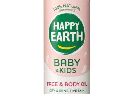 Happy Earth Gezicht & lichaam olie voor baby & kids 150 Milliliter