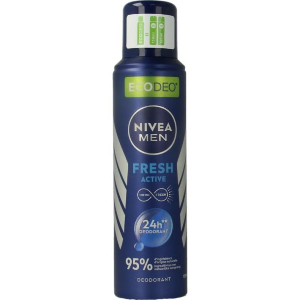 Nivea Men deodorant spray fresh active eco (125 Milliliter)