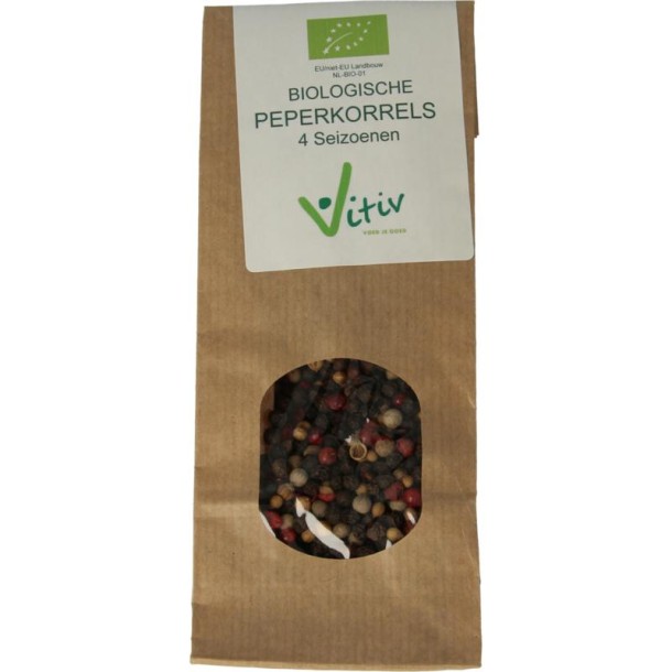 Vitiv Peperkorrels 4 seizoenen bio (40 Gram)