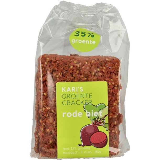 Kari's Crackers Groentecracker rode biet bio (180 Gram)