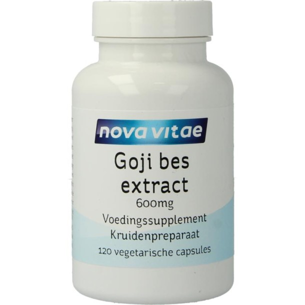 Nova Vitae Goji bes extract 600mg (120 Vegetarische capsules)