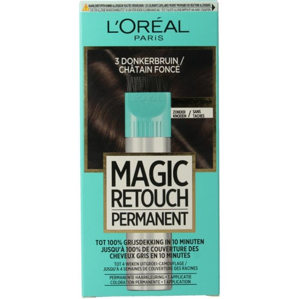 Magic Retouch Permanente haarkleuring nr 3 donkerbruin (1 Stuks)