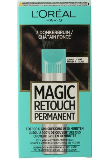 Magic Retouch Permanente haarkleuring nr 3 donkerbruin (1 Stuks)