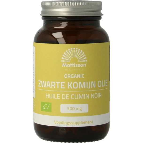 Mattisson Organic zwarte komijn 500mg bio (90 Capsules)