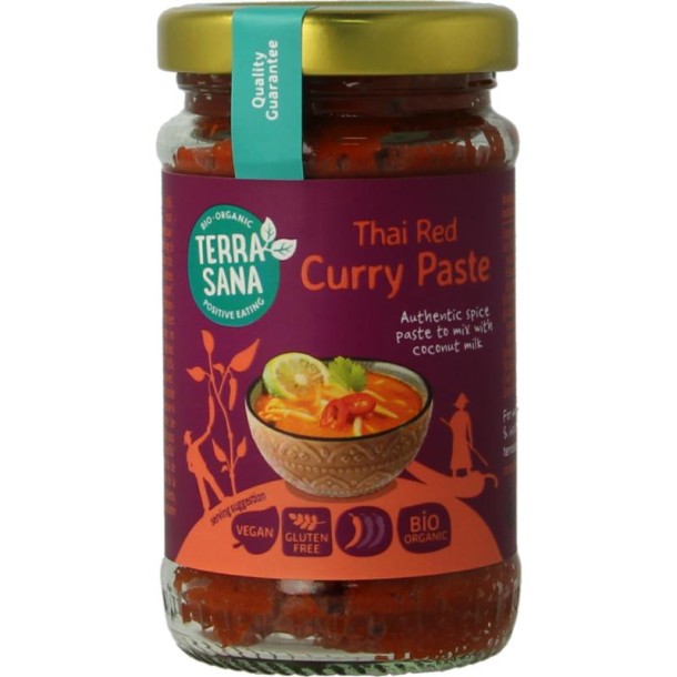 Terrasana Thaise rode currypasta bio (120 Gram)