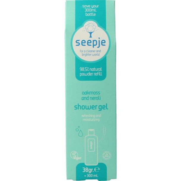 Seepje Showergel oakmoss and neroli navulling (38 Gram)