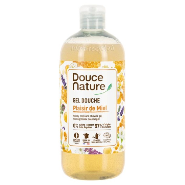 Douce Nature Douchegel honingplezier plaisir de miel bio (500 Milliliter)