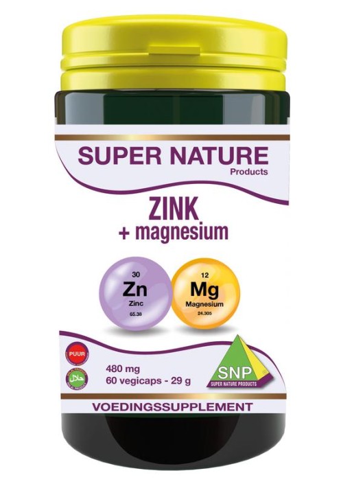 SNP Zink + magnesium puur (60 Vegetarische capsules)