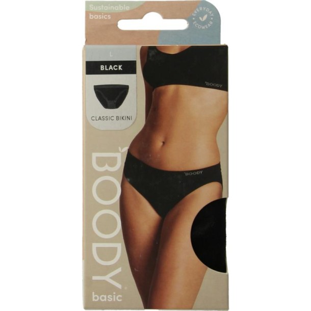 Boody Classic bikinislip zwart L (1 Stuks)