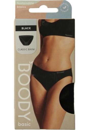 Boody Classic bikinislip zwart L (1 Stuks)