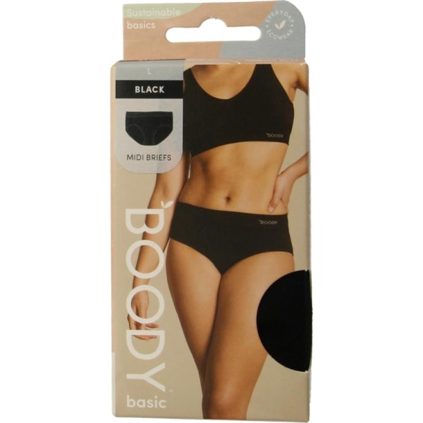 Boody Midi heupslip zwart L (1 Stuks)